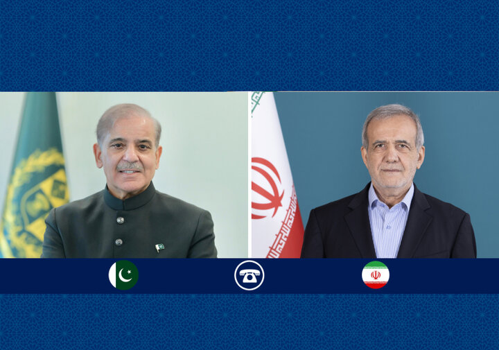 تصویر خاص از دیدار پزشکیان با شهباز شریف + عکس